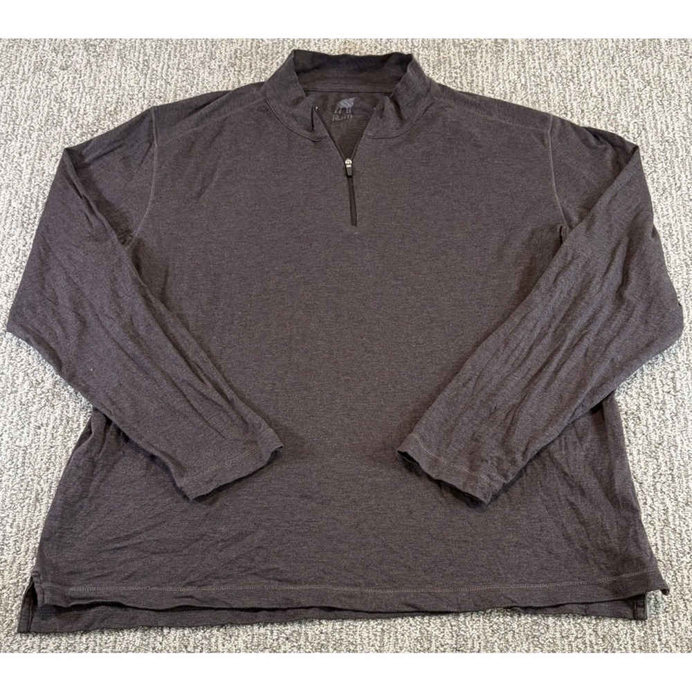 Raffi Men’s Quarter-Zip Sweater Pullover in brown